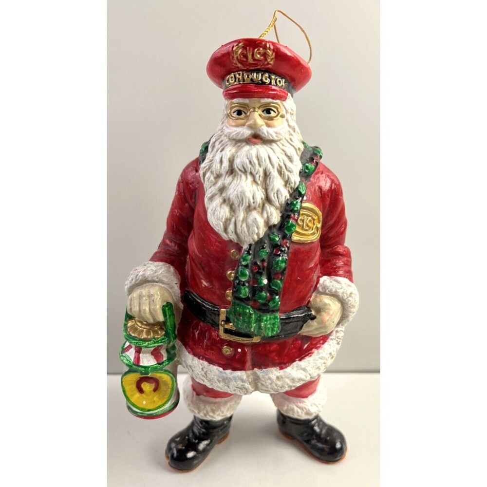 CLC Conductor Santa Ornament - Large 9"